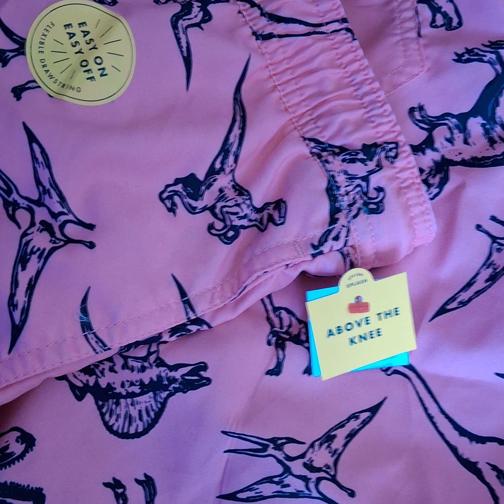 Pinkish / Peach Dinosaur Print Shorts